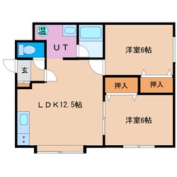 岩見沢駅 徒歩15分 2階の物件間取画像